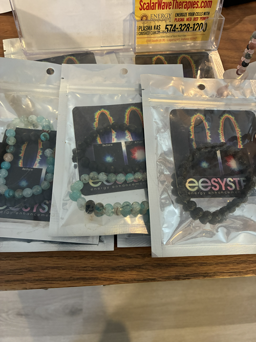 EES bracelets charged on Plasma Powered Med Bed